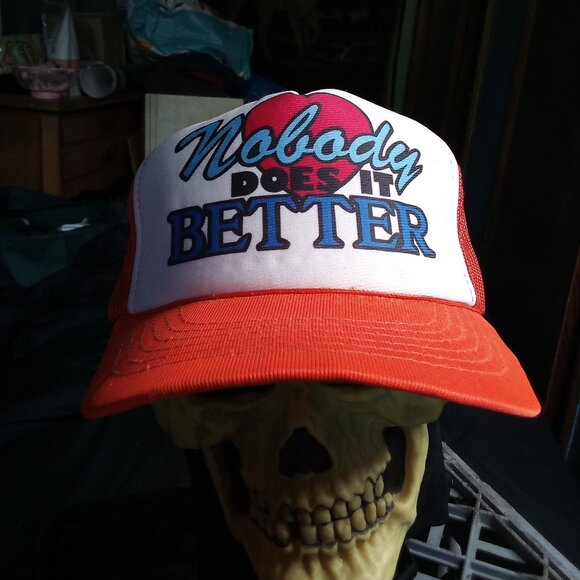 Deadstock Vintage Love Nobody Does It Better Snap Trucker Hat Cap - Picture 1 of 8